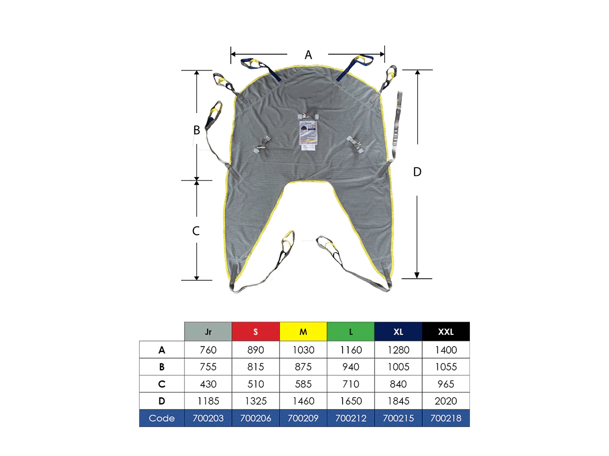 Lift Assist Universal Mesh Sling with Head Support - Image 2