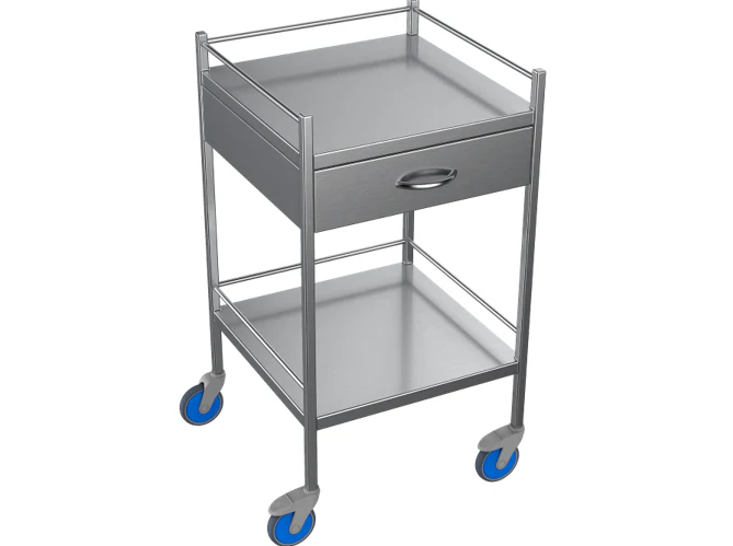 Nimble Instrument Trolley 490x490x970mm 1 Drawer - Image 4