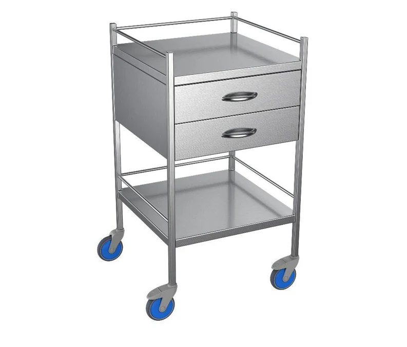 Nimble Instrument Trolley 490x490x970mm 2 Drawer - Image 4