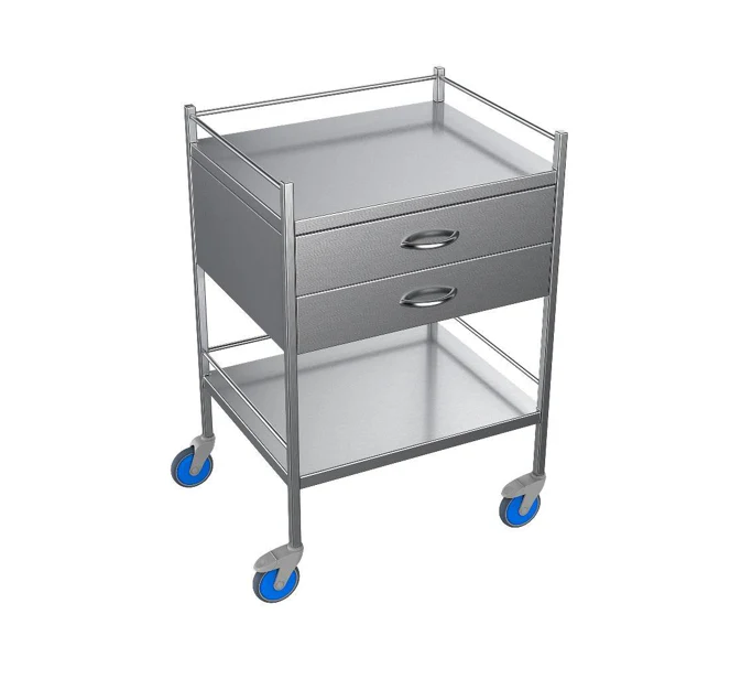 Nimble Instrument Trolley 600 x 490 x 970mm 2 Drawers - Image 5