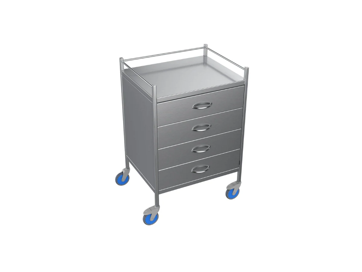 Nimble Instrument Trolley 750x490x970mm 4 Drawer