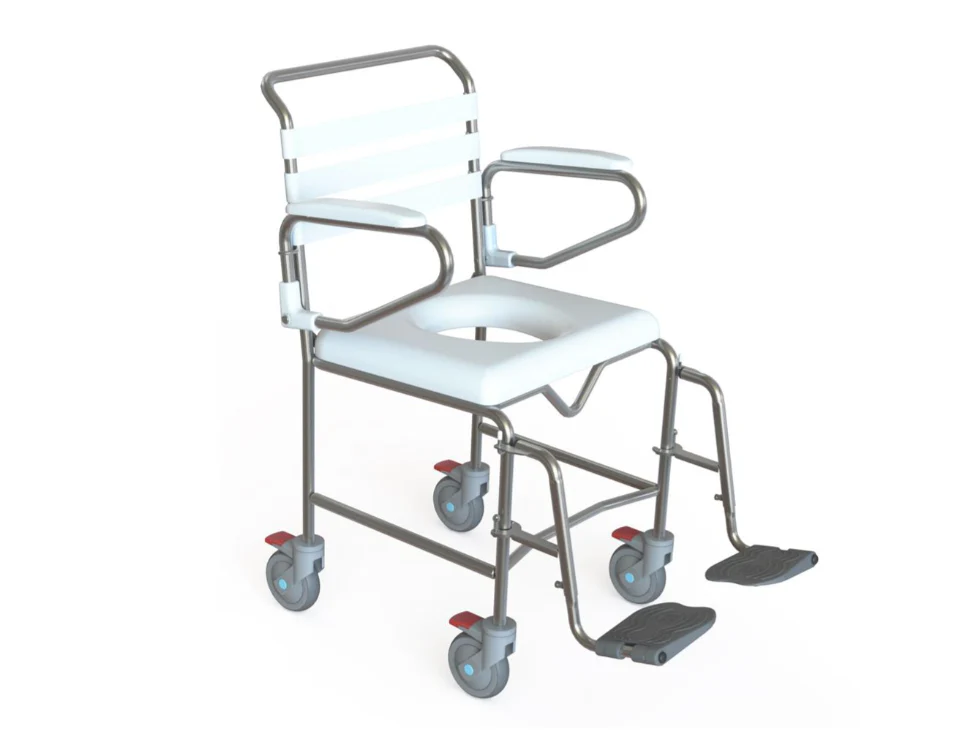Shower Commode Transit Stainless Steel - Image 2
